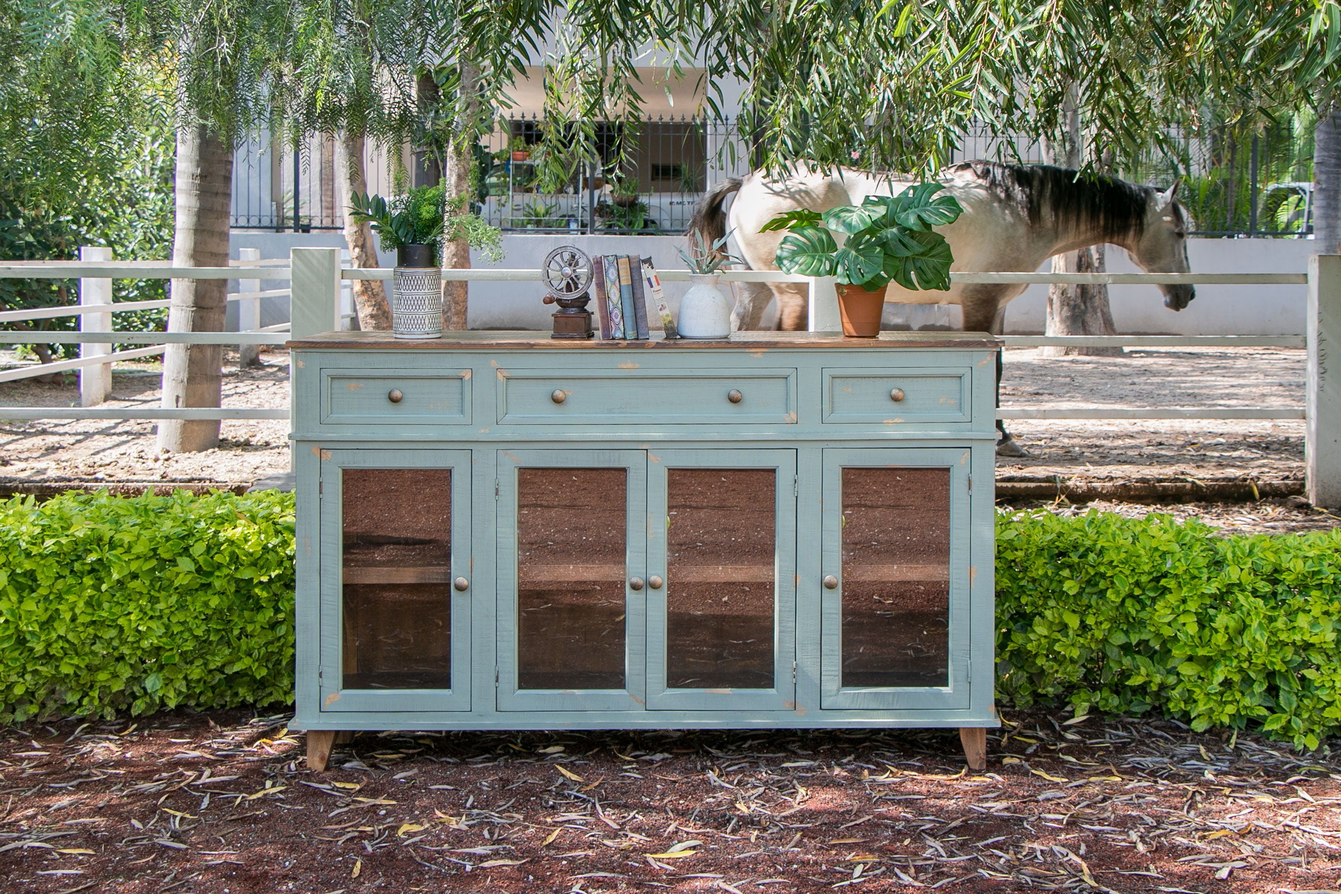 Toscana - Console / TV Stand / Buffet - Sage Green - Premium TV Stands from International Furniture Direct - Just $1187.50! Shop now at brett interiors