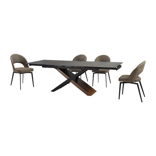 Milena Lucia - Extendable Dining Set - Premium 5 Piece Dining Room Sets from Armen Living - Just $3870! Shop now at brett interiors