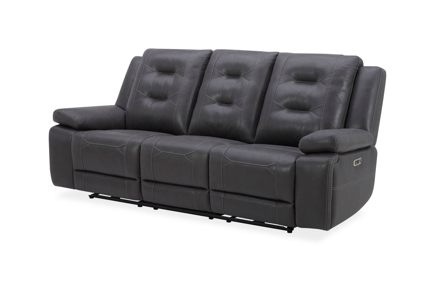 Caldwell - Power Reclining Sofa Loveseat And Recliner - Tahoe Charcoal - Premium 3 Piece Living Room Sets from Parker Living - Just $3317.50! Shop now at brett interiors