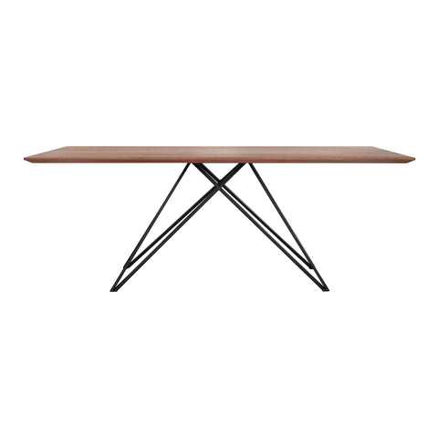 Modena - Contemporary Dining Table - Matte Black / Walnut Wood - Premium Dining Tables from Armen Living - Just $1100! Shop now at brett interiors