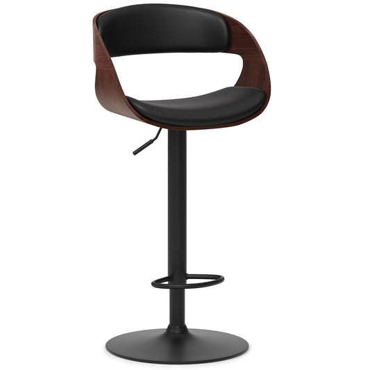 Archer - Bentwood Adjustable Swivel Bar Stool - Black - Premium Bar Height (28"-30") from Simpli Home - Just $211! Shop now at brett interiors