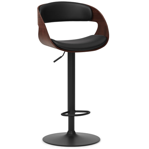 Archer - Bentwood Adjustable Swivel Bar Stool - Black - Premium Bar Height (28"-30") from Simpli Home - Just $211! Shop now at brett interiors