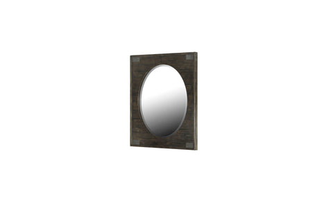 Abington - Portrait Oval Mirror - Weathered Charcoal - Premium Accent Mirrors from Magnussen Furniture - Just $379! Shop now at brett interiors