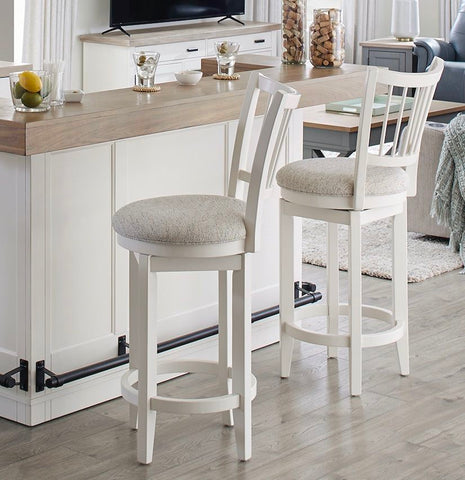 Americana Modern Dining - Spindle Back Swivel Barstool - Cotton - Premium Bar Height (28"-30") from Parker House - Just $275! Shop now at brett interiors