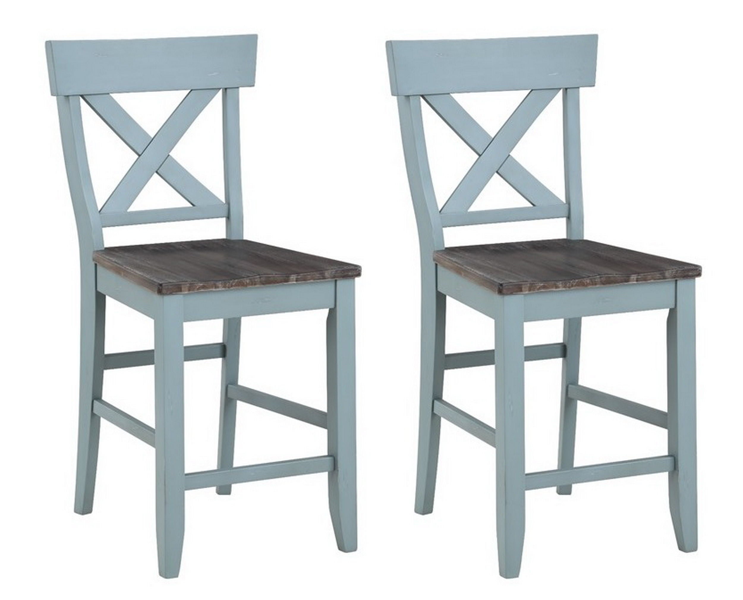 Bar Harbor - Counter Height Crossed Back Upholstered Dining Side Chairs (Set of 2) - Premium Chair Sets from Coast2Coast Home - Just $1650! Shop now at brett interiors