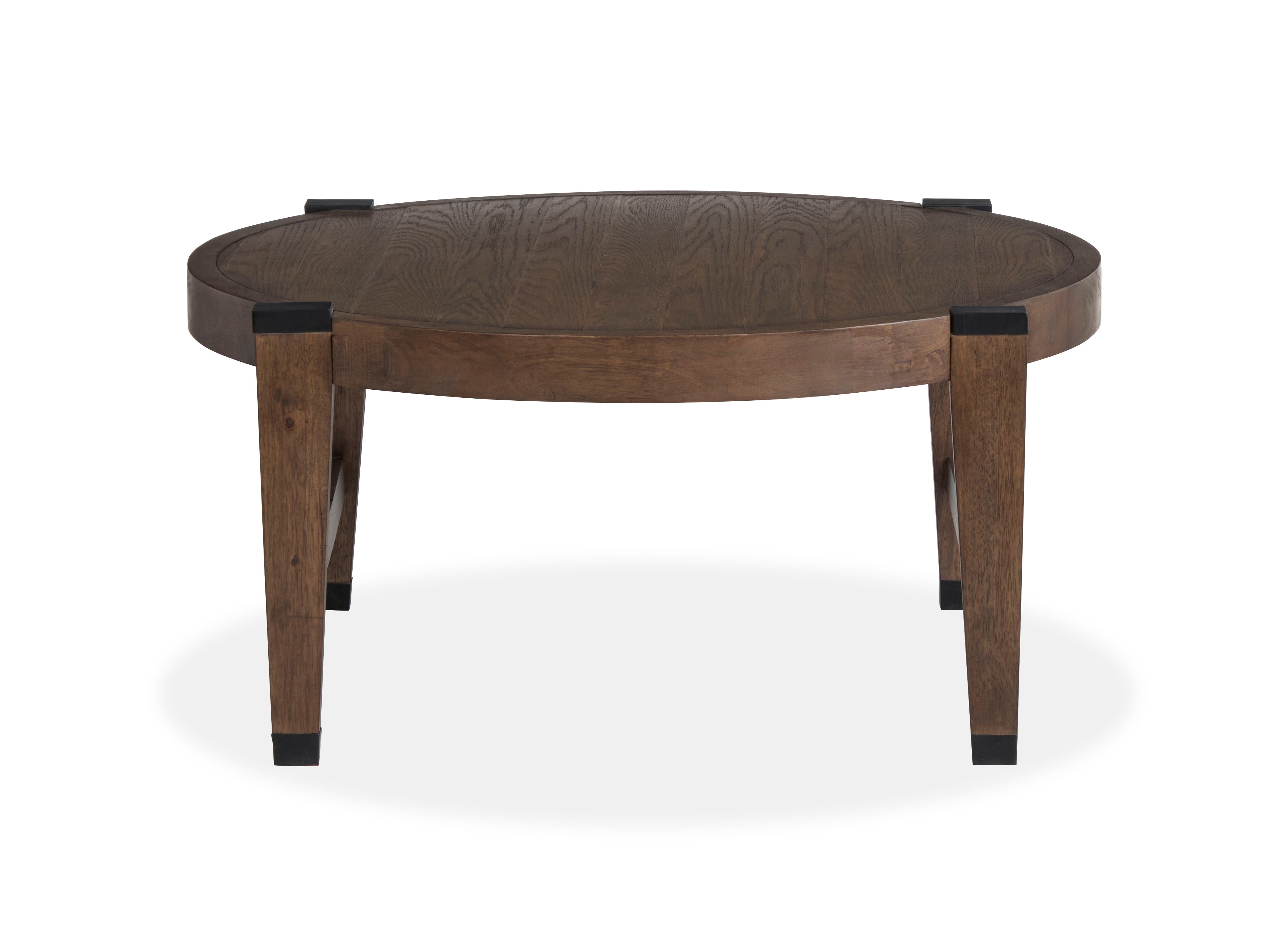 Kaysen - Round Cocktail Table - Dark Brown - Premium Cocktail Tables from Magnussen Furniture - Just $709! Shop now at brett interiors