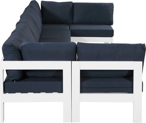 Nizuc - Outdoor Patio Modular Sectional 7 Piece - Navy - Premium Stationary Sectionals from Meridian Furniture - Just $6237.50! Shop now at brett interiors