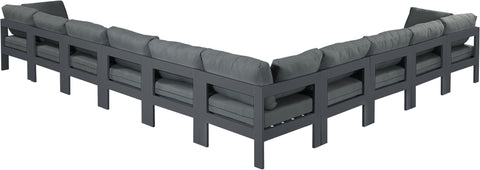 Nizuc - Outdoor Patio Modular Sectional 10 Piece - Grey - Premium Stationary Sectionals from Meridian Furniture - Just $8925! Shop now at brett interiors