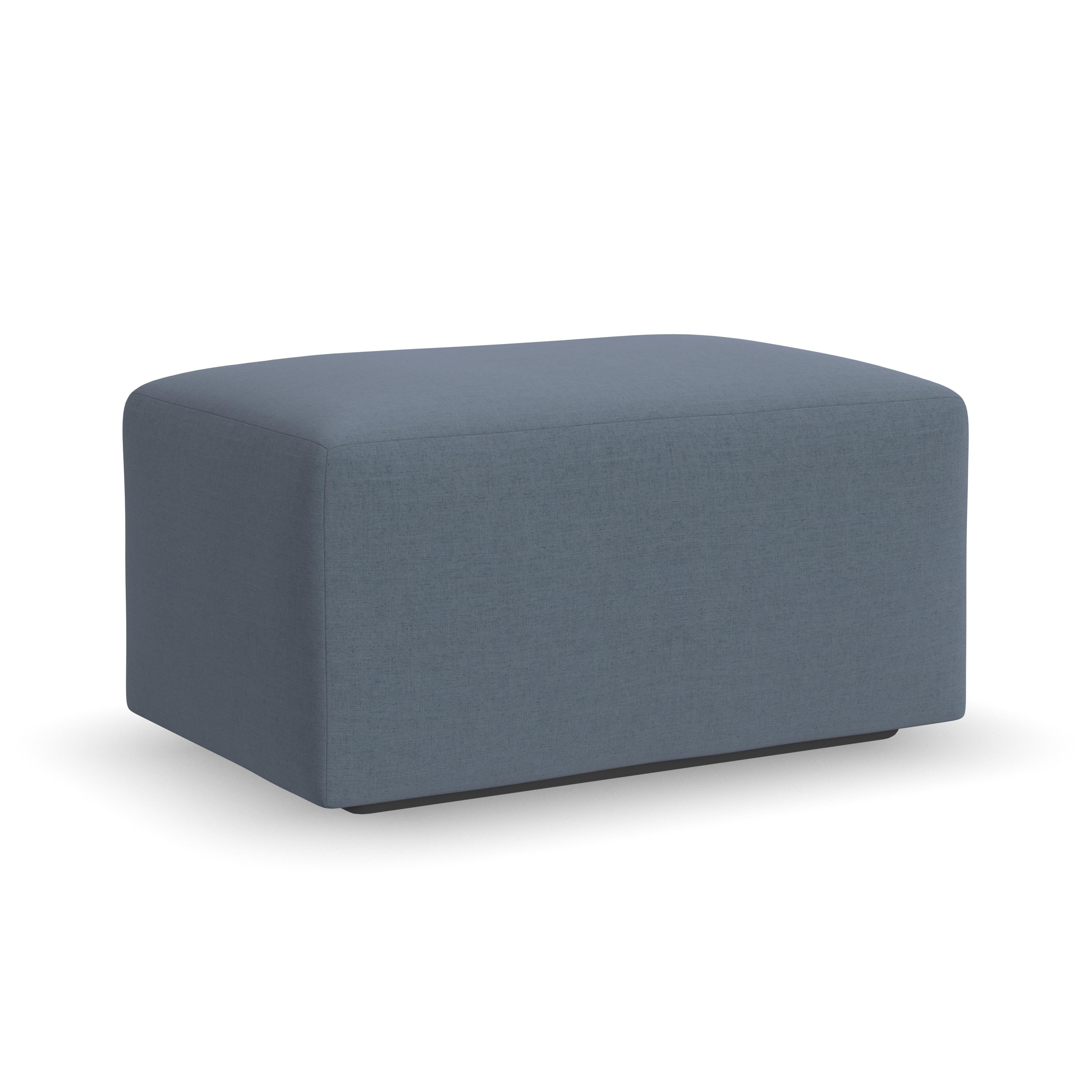 Dawson - Stationary Ottoman - Blue - Premium Accent Ottomans from Flexsteel - Just $437.50! Shop now at brett interiors