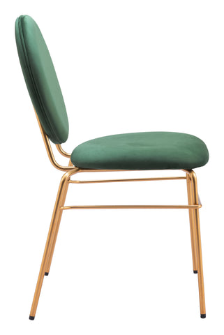 Odessa - Dining Chair (Set of 2) - Green / Gold - Premium Chair Sets from Zuo Modern - Just $1350! Shop now at brett interiors