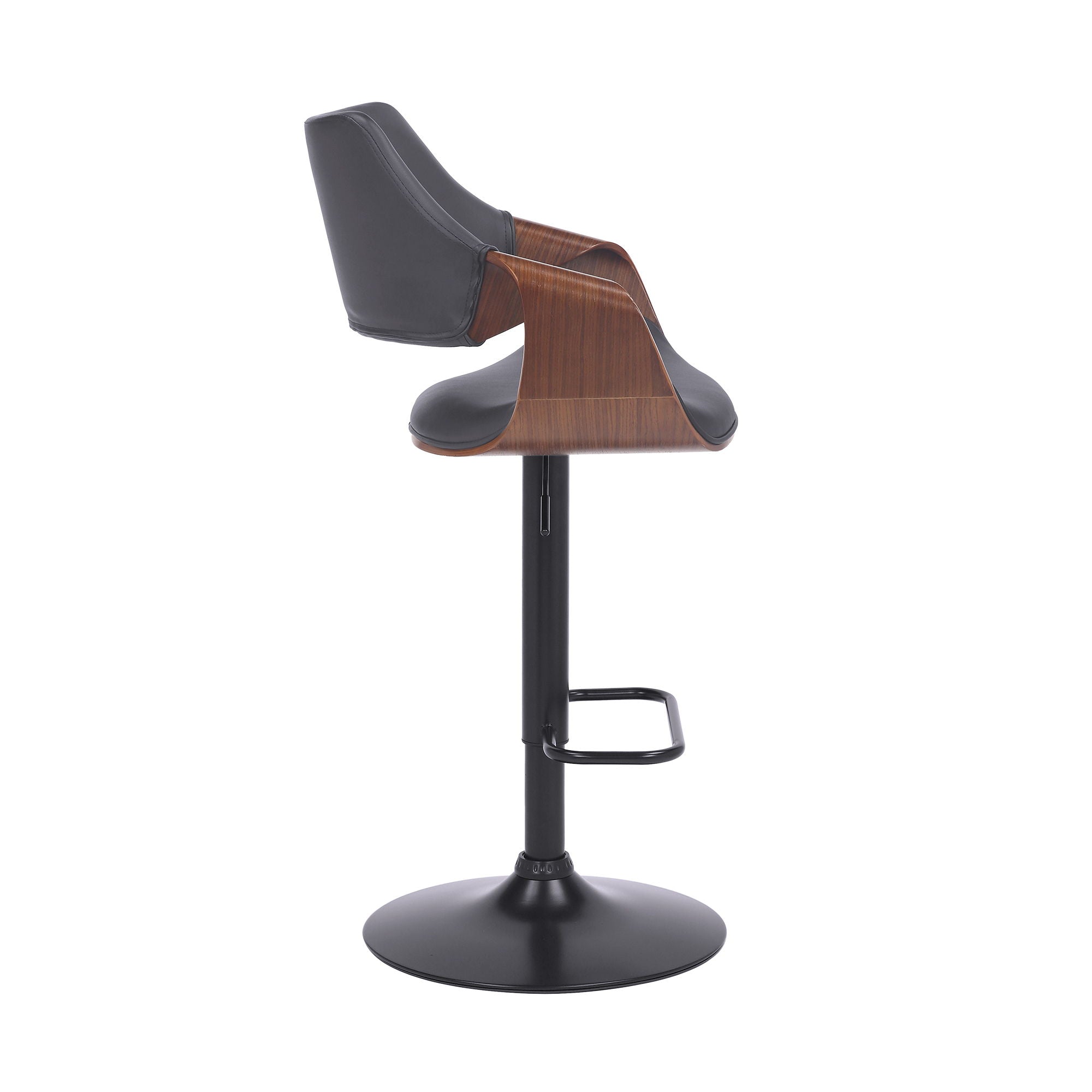 Aspen - Adjustable Bar Stool Black Base - Premium Adjustable Height from Armen Living - Just $262.50! Shop now at brett interiors