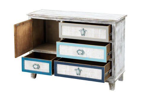 Eddy - One Door Four Drawer Cabinet - Tide Pool Multi Color - Premium Accent Cabinets from Coast2Coast Home - Just $1402.50! Shop now at brett interiors