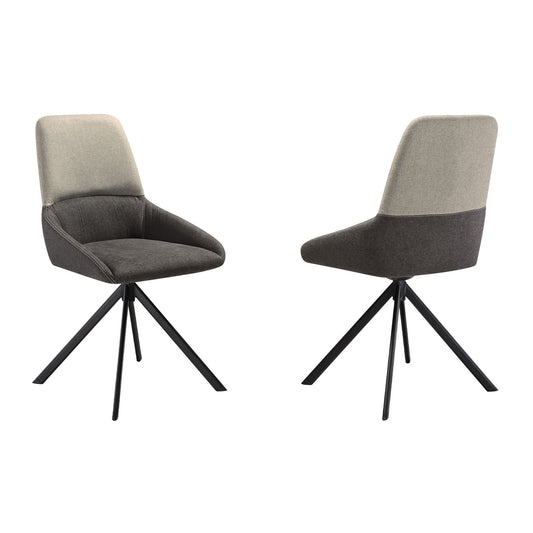 Maverick - Swivel Upholstered Dining Chair (Set of 2) - Premium Chair Sets from Armen Living - Just $545! Shop now at brett interiors