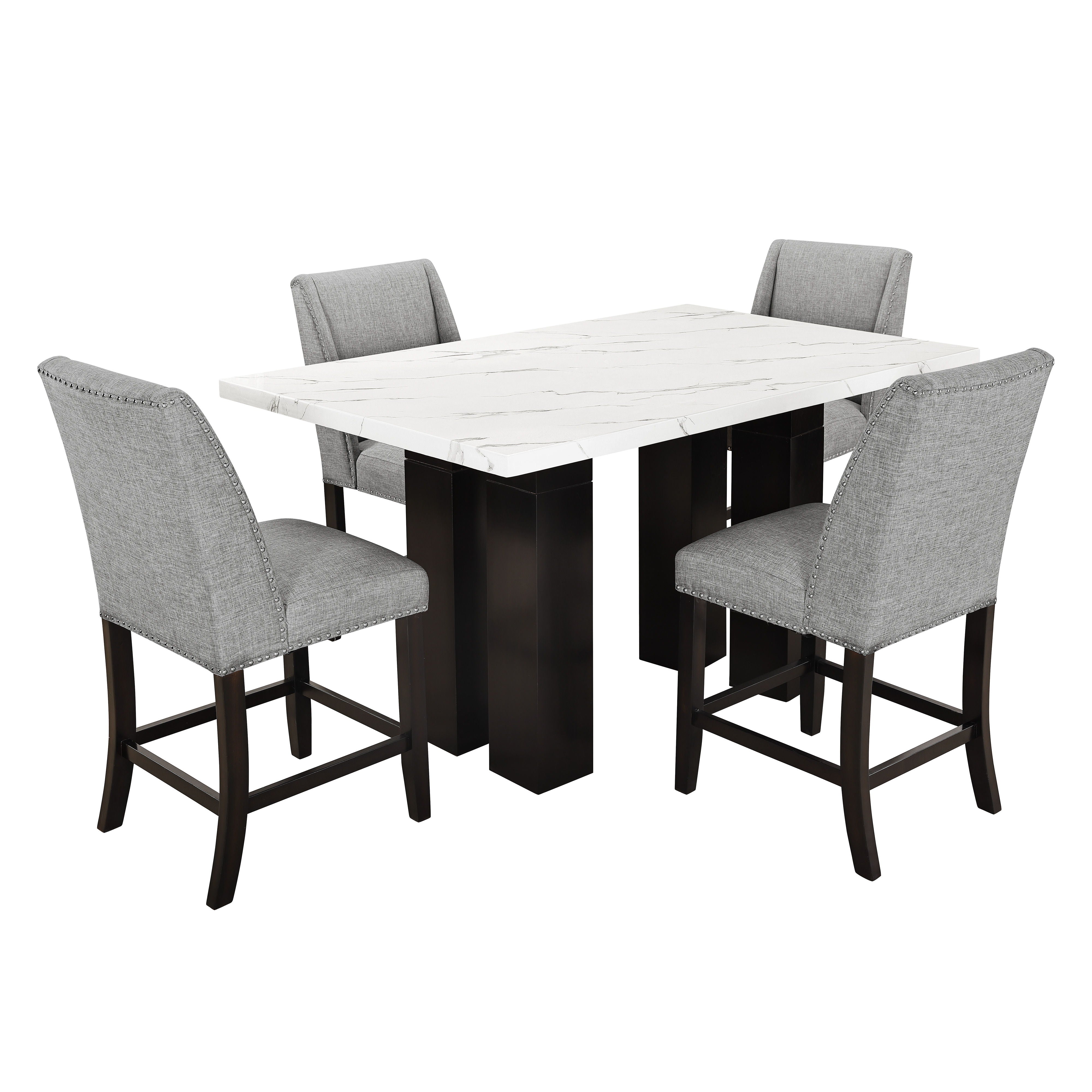 Faust - Adjustable Table / Base & Top - White - Premium Dining Tables with Extensions from New Classic - Just $672.50! Shop now at brett interiors