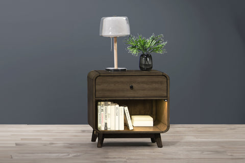 Rex - Nightstand - Walnut - Premium Accent Nightstands from New Classic - Just $250! Shop now at brett interiors