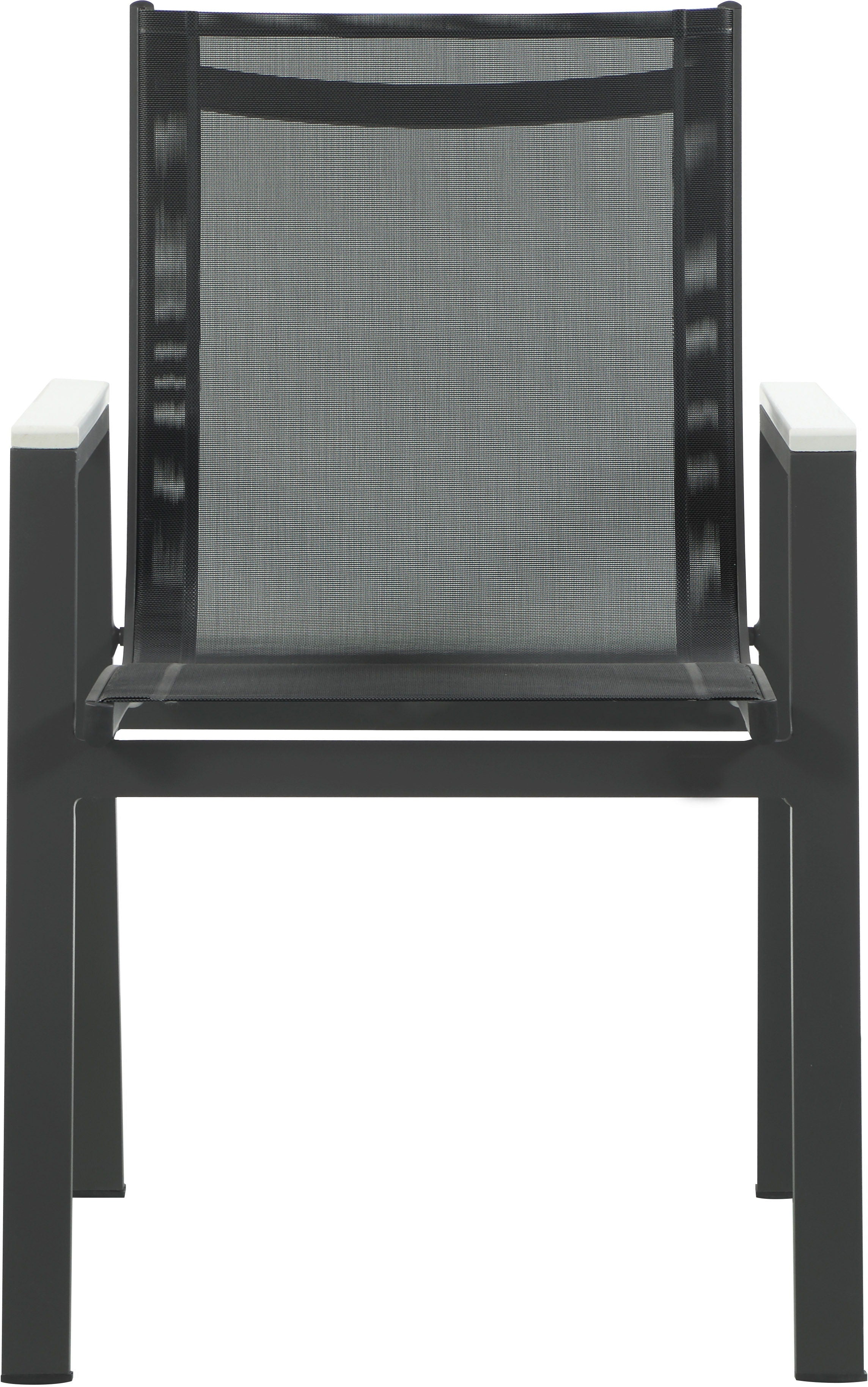 Nizuc - Outdoor Patio Dining Arm Chair (Set of 2) - Black - Premium Chair Sets from Meridian Furniture - Just $800! Shop now at brett interiors