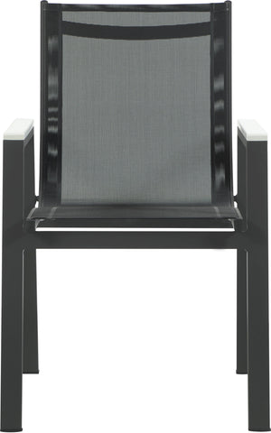 Nizuc - Outdoor Patio Dining Arm Chair (Set of 2) - Black - Premium Chair Sets from Meridian Furniture - Just $800! Shop now at brett interiors