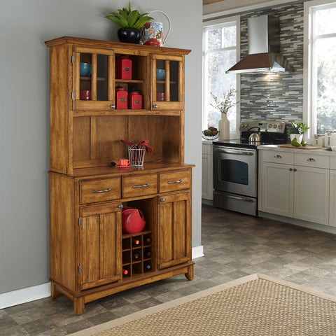 Hampton - Buffet With Hutch - Oak Wood Top - Premium Hutches & Buffets from Homestyles - Just $2249.98! Shop now at brett interiors