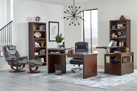 Elevation - Bookcase - Warm Elm - Premium Standard Bookcases from Parker House - Just $522.50! Shop now at brett interiors