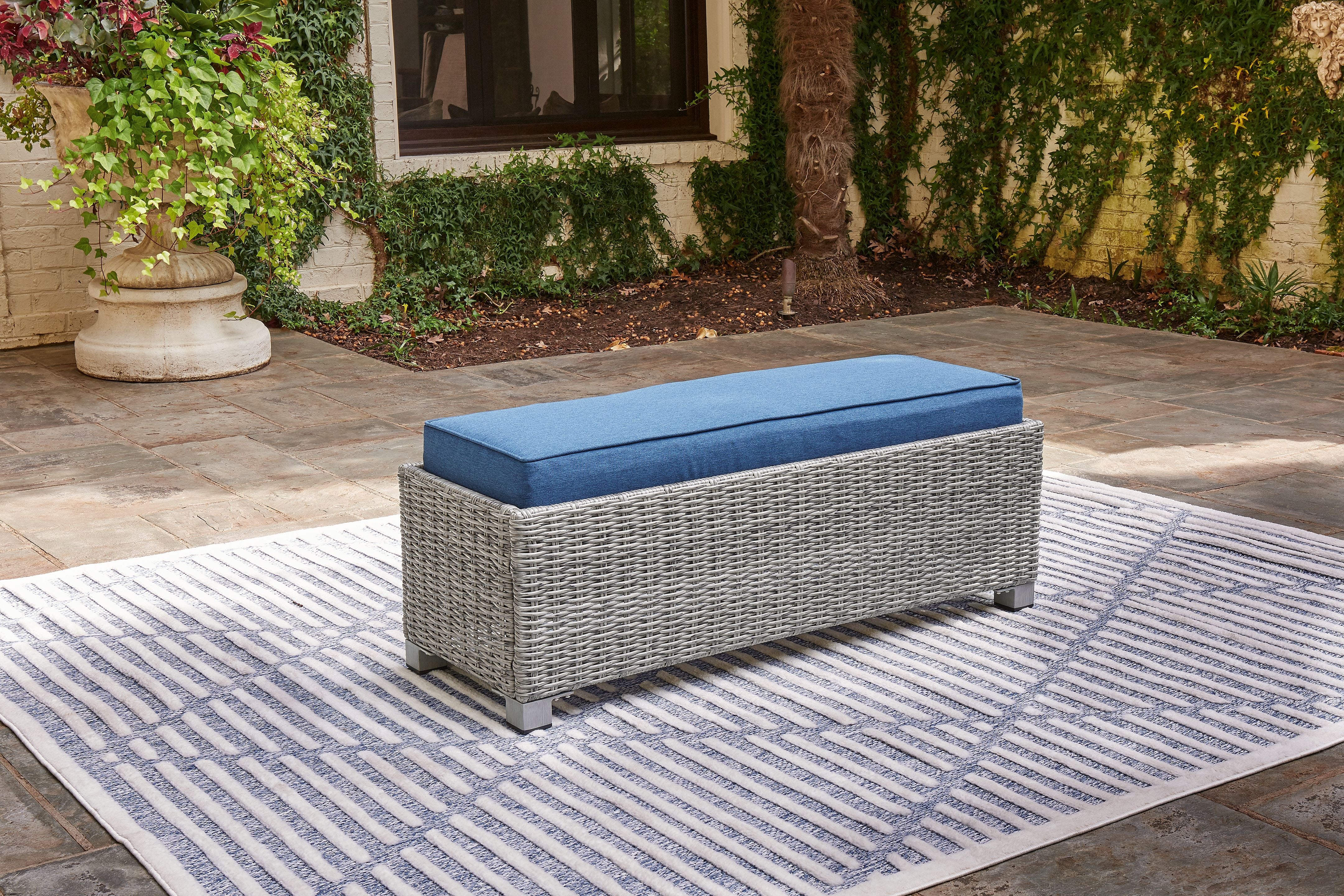 Naples Beach - Light Gray - Bench With Cushion - Premium Benches from Signature Design by Ashley® - Just $371.25! Shop now at brett interiors