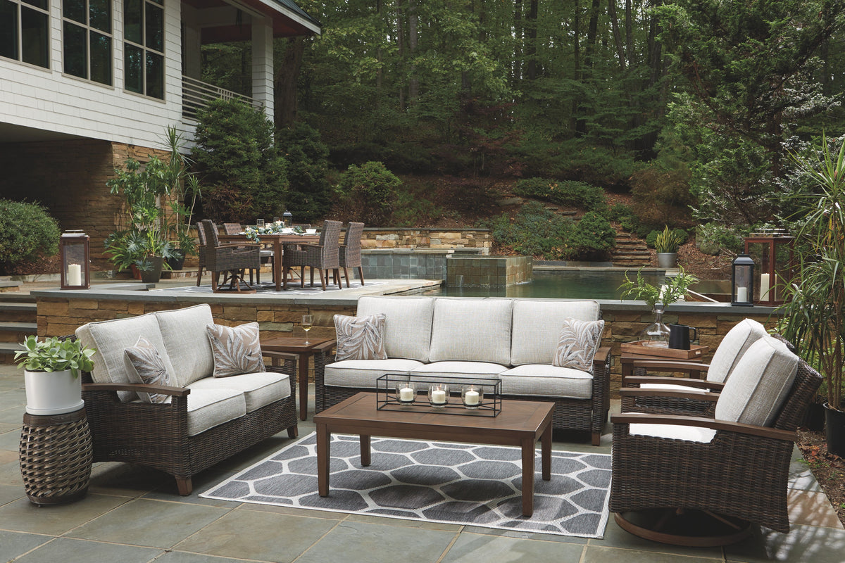 Paradise Trail - Medium Brown - 3 Pc. - Lounge Set - Premium 3 Piece Outdoor Sets from Signature Design by Ashley® - Just $4968.13! Shop now at brett interiors