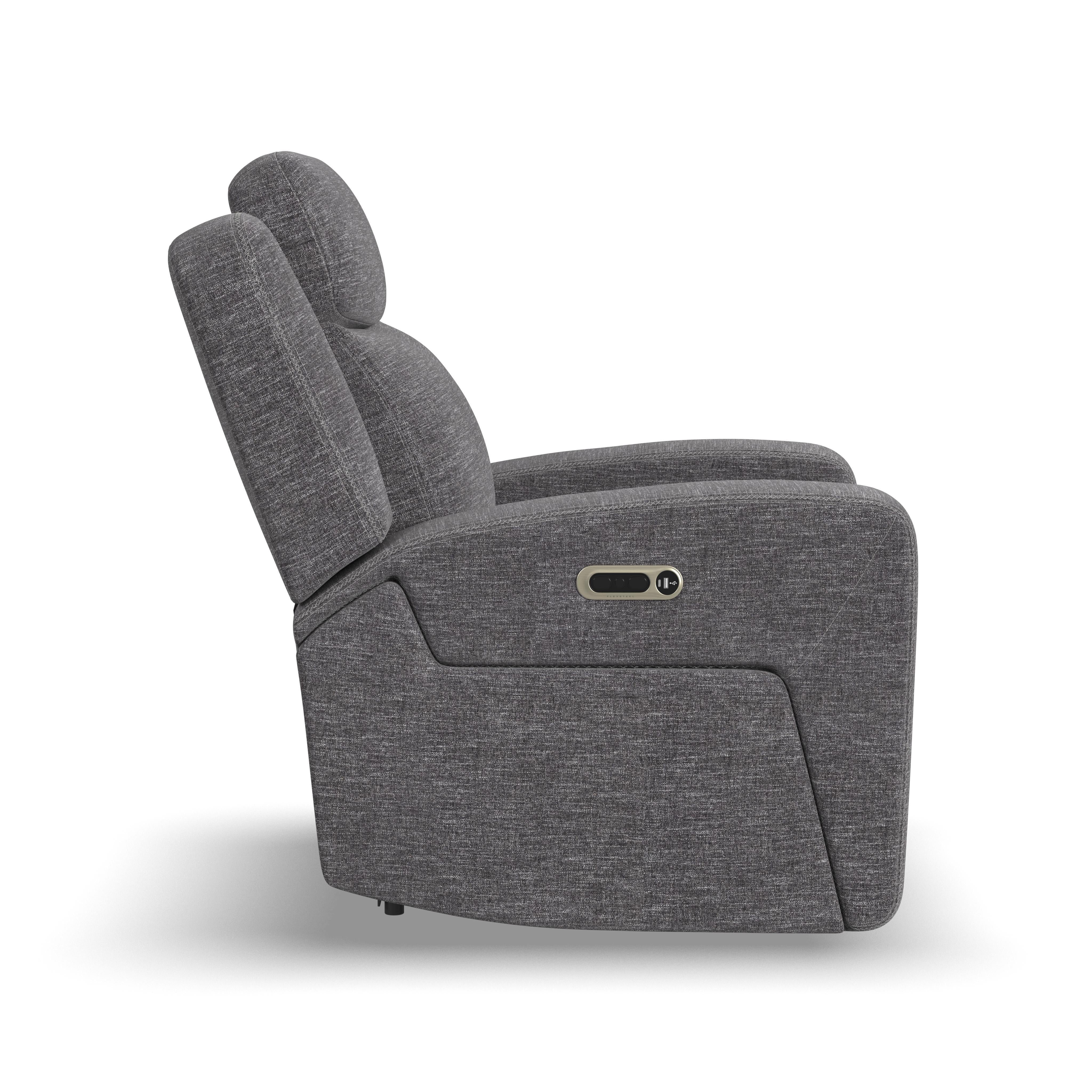 Ridge - Power Recliner With Power Headrest - Granite - Premium Reclining Chairs from Flexsteel - Just $1437.50! Shop now at brett interiors