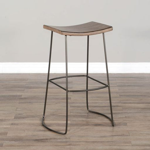 Doe Valley - Bar Stool With Wood Seat - Premium Counter Height (24"-27") from Sunny Designs - Just $182! Shop now at brett interiors