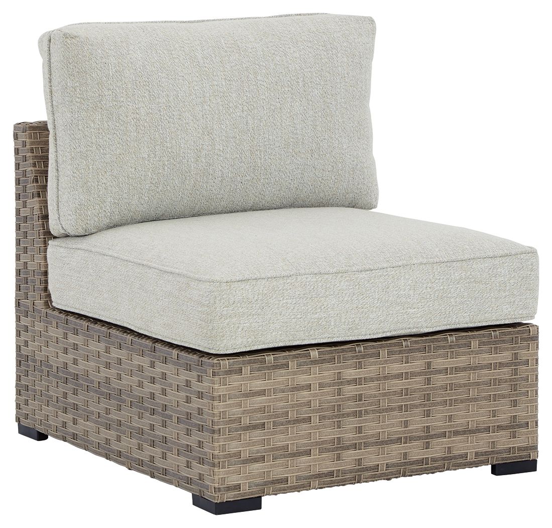 Calworth - Beige - Armless Chair W/Cushion (Set of 2) - Premium Armless Chairs from Ashley Furniture - Just $486.25! Shop now at brett interiors