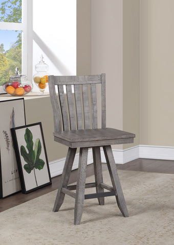 Keystone - Counter Height Swivel Barstool - Gray - Premium Counter Height (24"-27") from Coast2Coast Home - Just $1237.50! Shop now at brett interiors