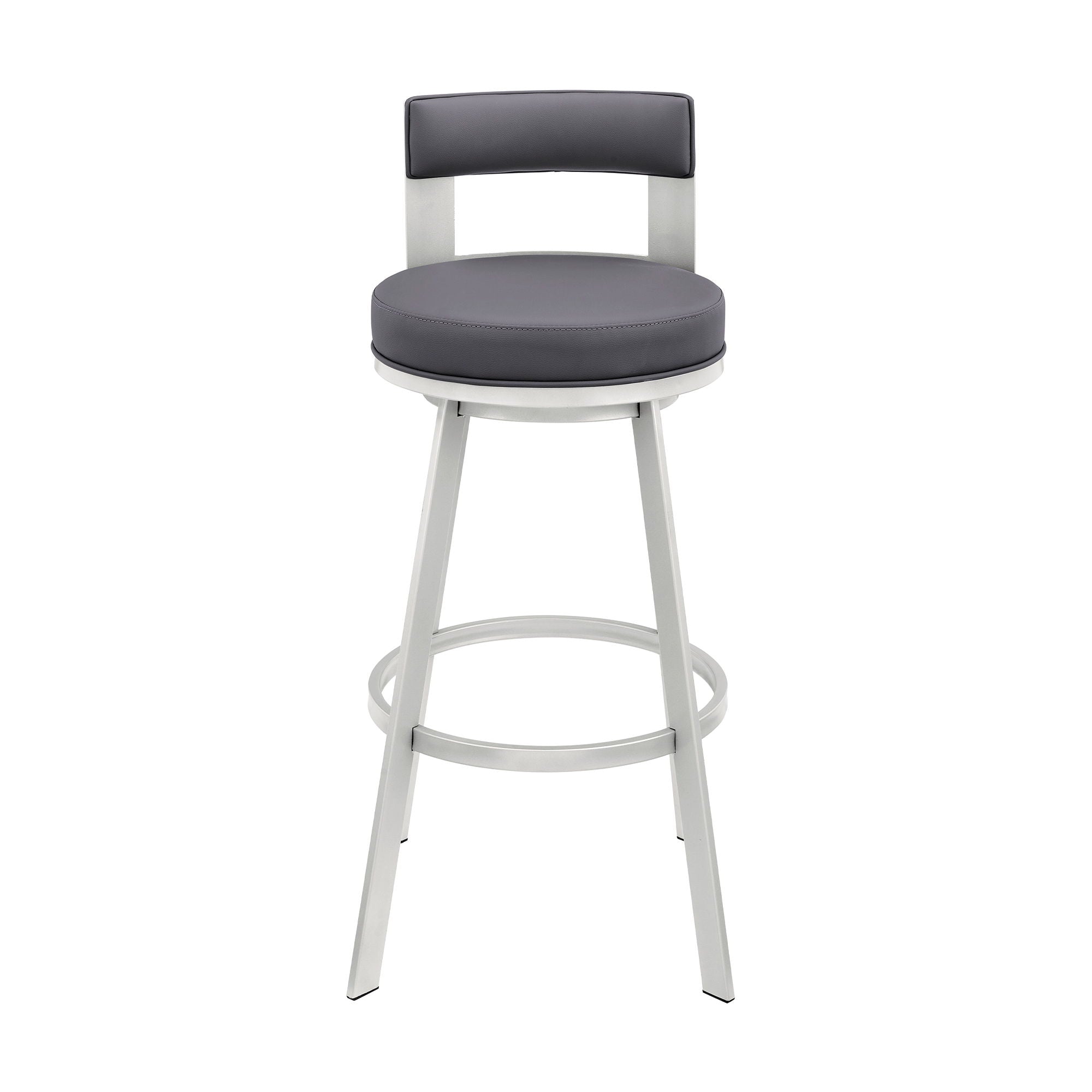 Flynn - Swivel Bar Stool -  Brushed Steel - Premium Counter Height (24"-27") from Armen Living - Just $372.50! Shop now at brett interiors