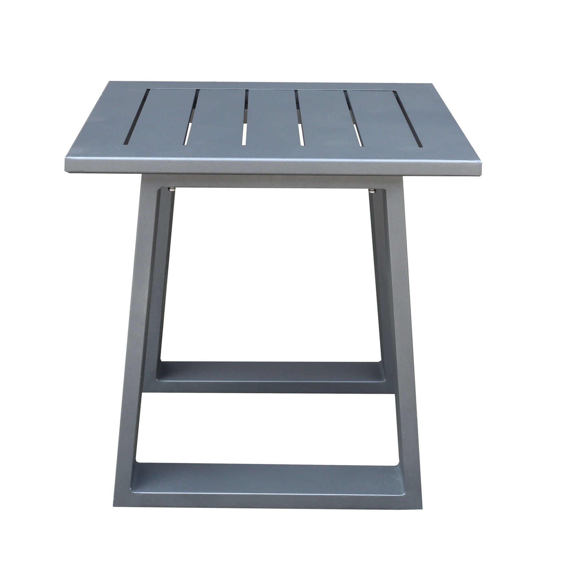 Outdoor Indoor Aluminum Square End Table/Side Table - Powdered Pewter - Premium End Tables from Gather Craft - Just $317! Shop now at brett interiors