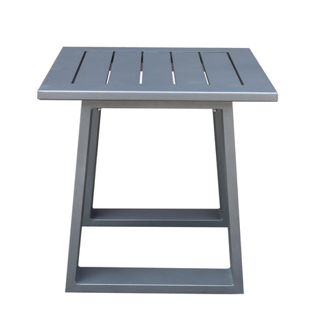 Outdoor Indoor Aluminum Square End Table/Side Table - Powdered Pewter - Premium End Tables from Gather Craft - Just $317! Shop now at brett interiors