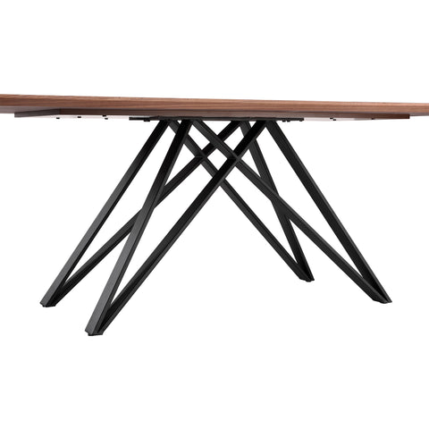 Modena - Contemporary Dining Table - Matte Black / Walnut Wood - Premium Dining Tables from Armen Living - Just $1100! Shop now at brett interiors