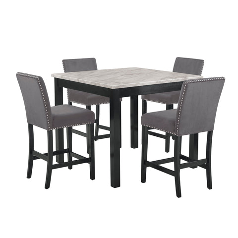 Celeste - Counter Table & 4 Chairs - Premium 5 Piece Dining Room Sets from New Classic - Just $747.50! Shop now at brett interiors