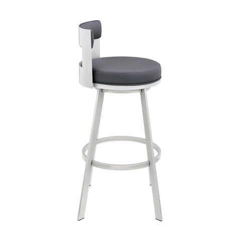 Flynn - Swivel Bar Stool -  Brushed Steel - Premium Counter Height (24"-27") from Armen Living - Just $372.50! Shop now at brett interiors