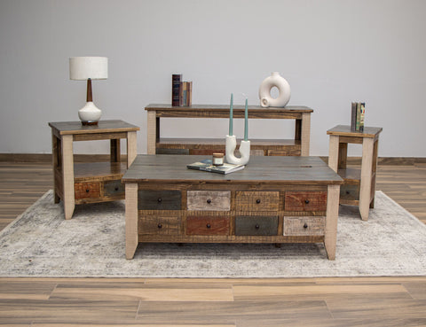 Antique - Multi-Drawer Table With 8 Drawers - Premium Cocktail Tables from International Furniture Direct - Just $672.50! Shop now at brett interiors