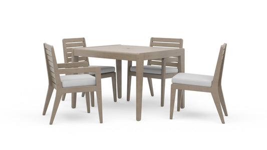 Sustain - Outdoor Dining Table And Four Chairs - Wood - Premium 5 Piece Outdoor Sets from Homestyles - Just $4297.50! Shop now at brett interiors