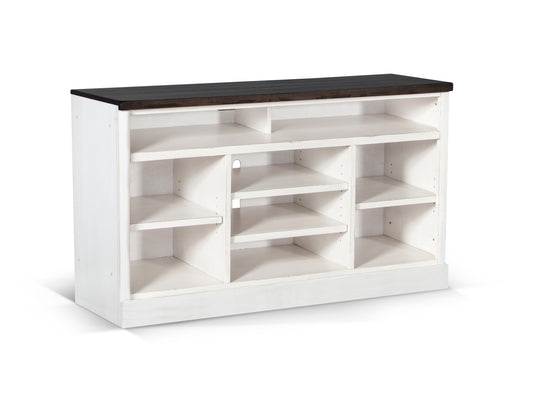 Carriage House - TV Console - White / Dark Brown - Premium TV Stands from Sunny Designs - Just $809! Shop now at brett interiors