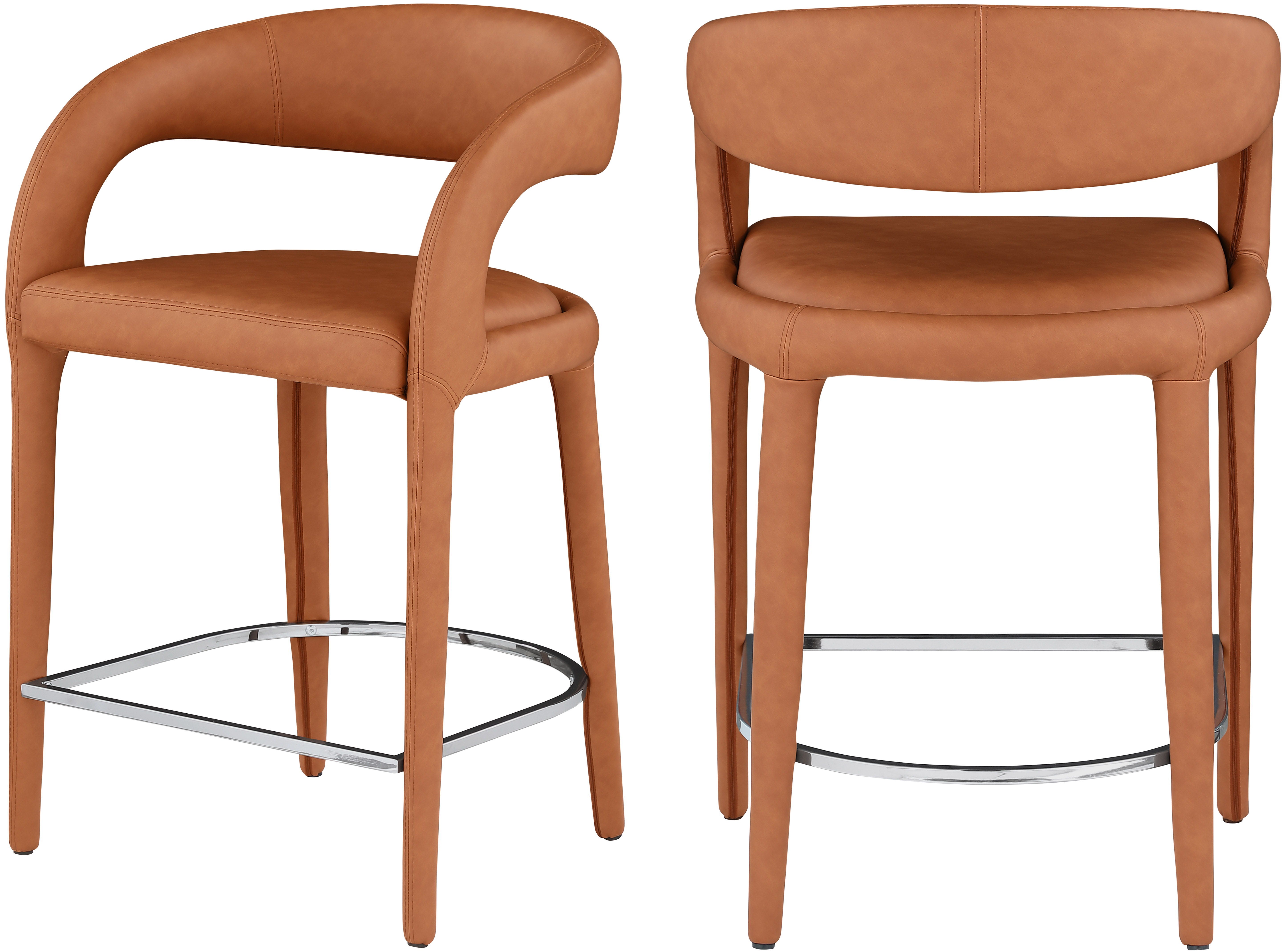 Sylvester - Stool - Cognac - Premium Adjustable Height from Meridian Furniture - Just $575! Shop now at brett interiors