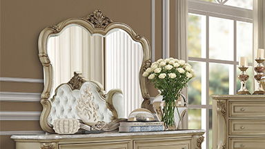 Monique - Mirror - Champagne - Premium Bedroom Mirrors from New Classic - Just $262.50! Shop now at brett interiors