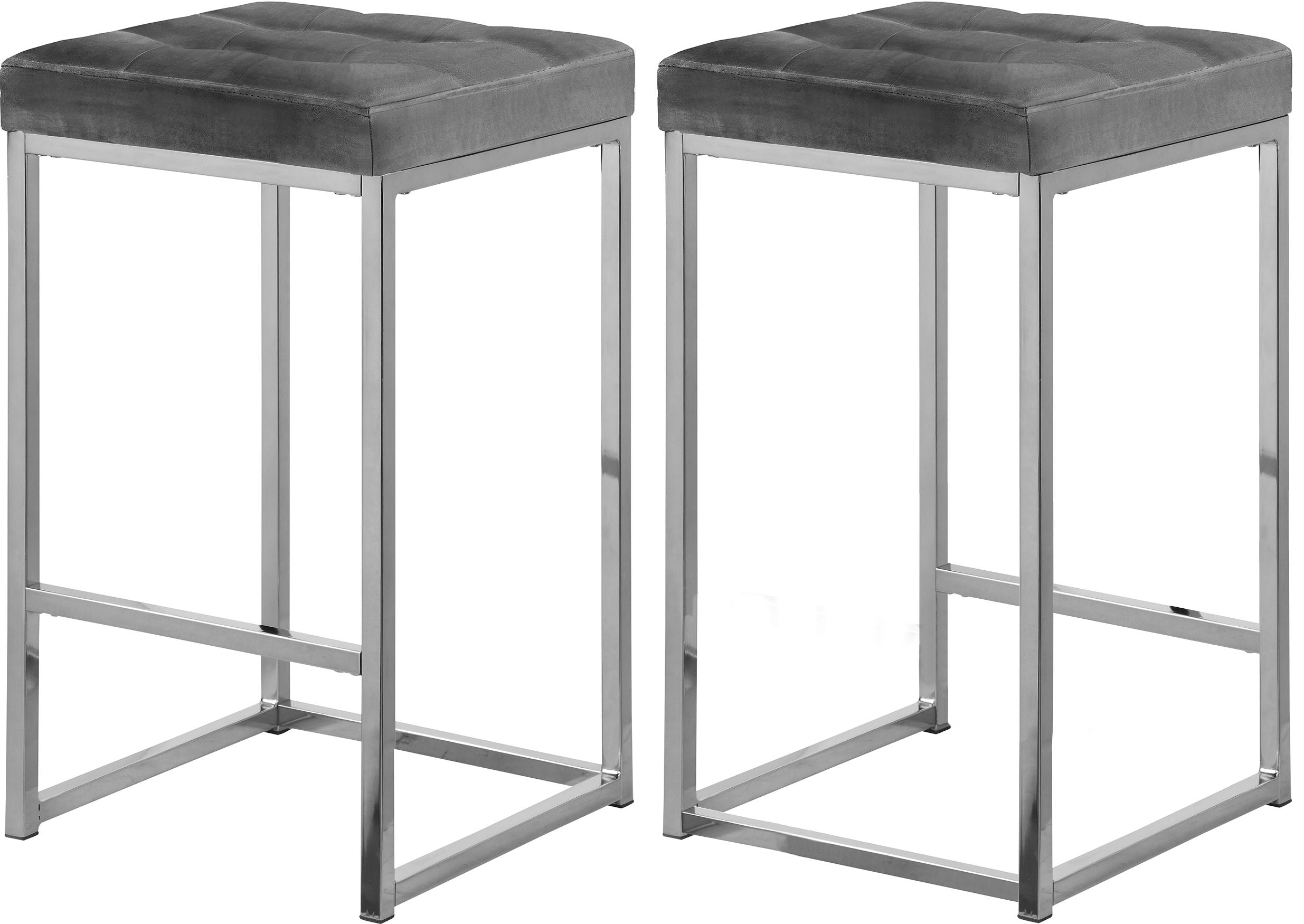 Nicola - Velvet Stool (Set of 2) - Premium Stool Sets from Meridian Furniture - Just $400! Shop now at brett interiors