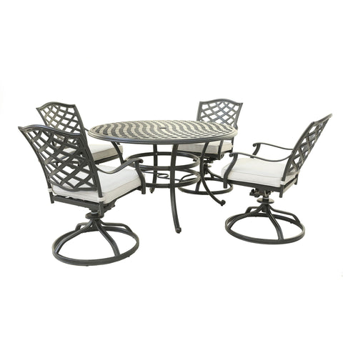 Aluminum Round Dining Set - Premium 5 Piece Outdoor Sets from Gather Craft - Just $2117! Shop now at brett interiors