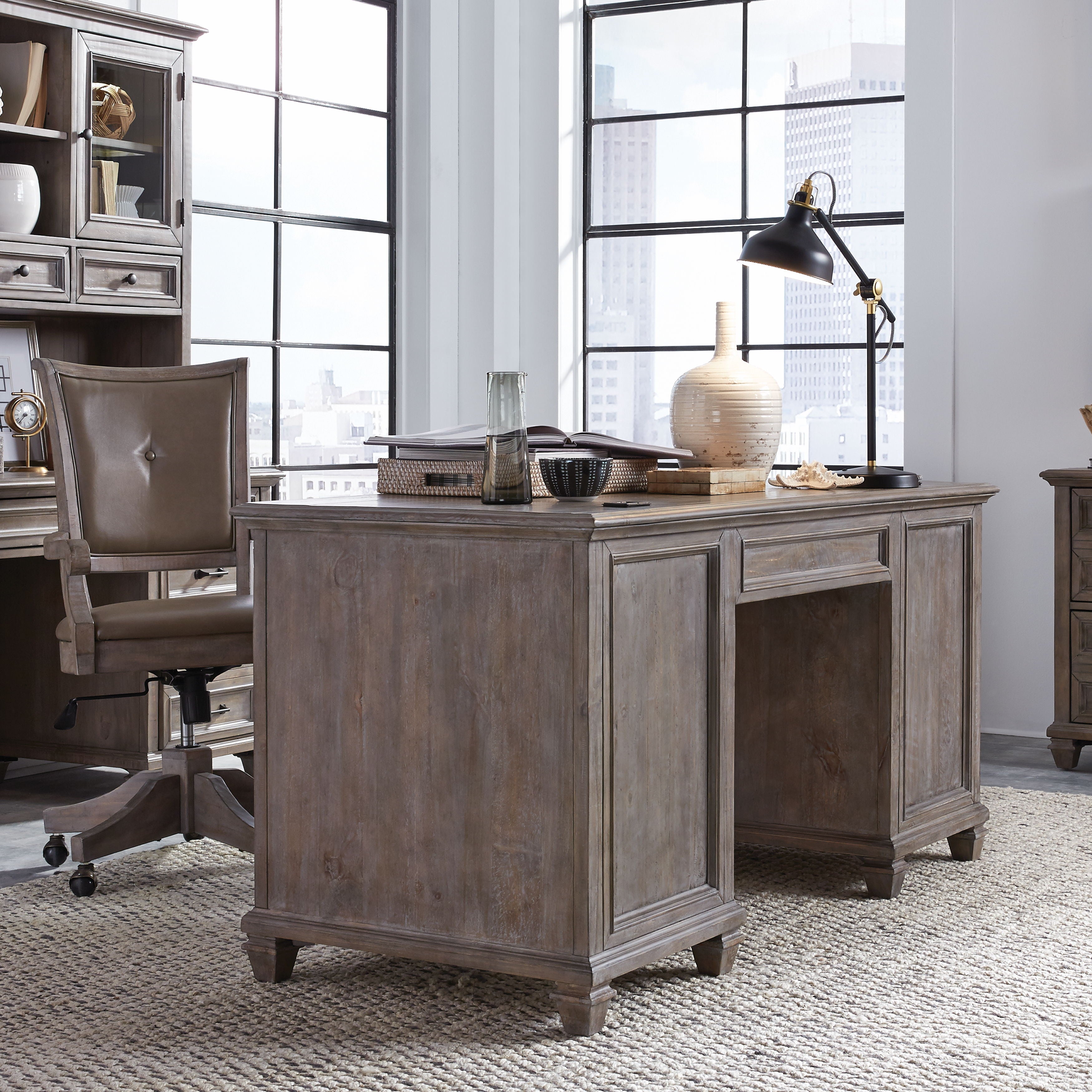 Lancaster - Executive Desk - Dove Tail Grey - Premium Executive Desks from Magnussen Furniture - Just $2289! Shop now at brett interiors