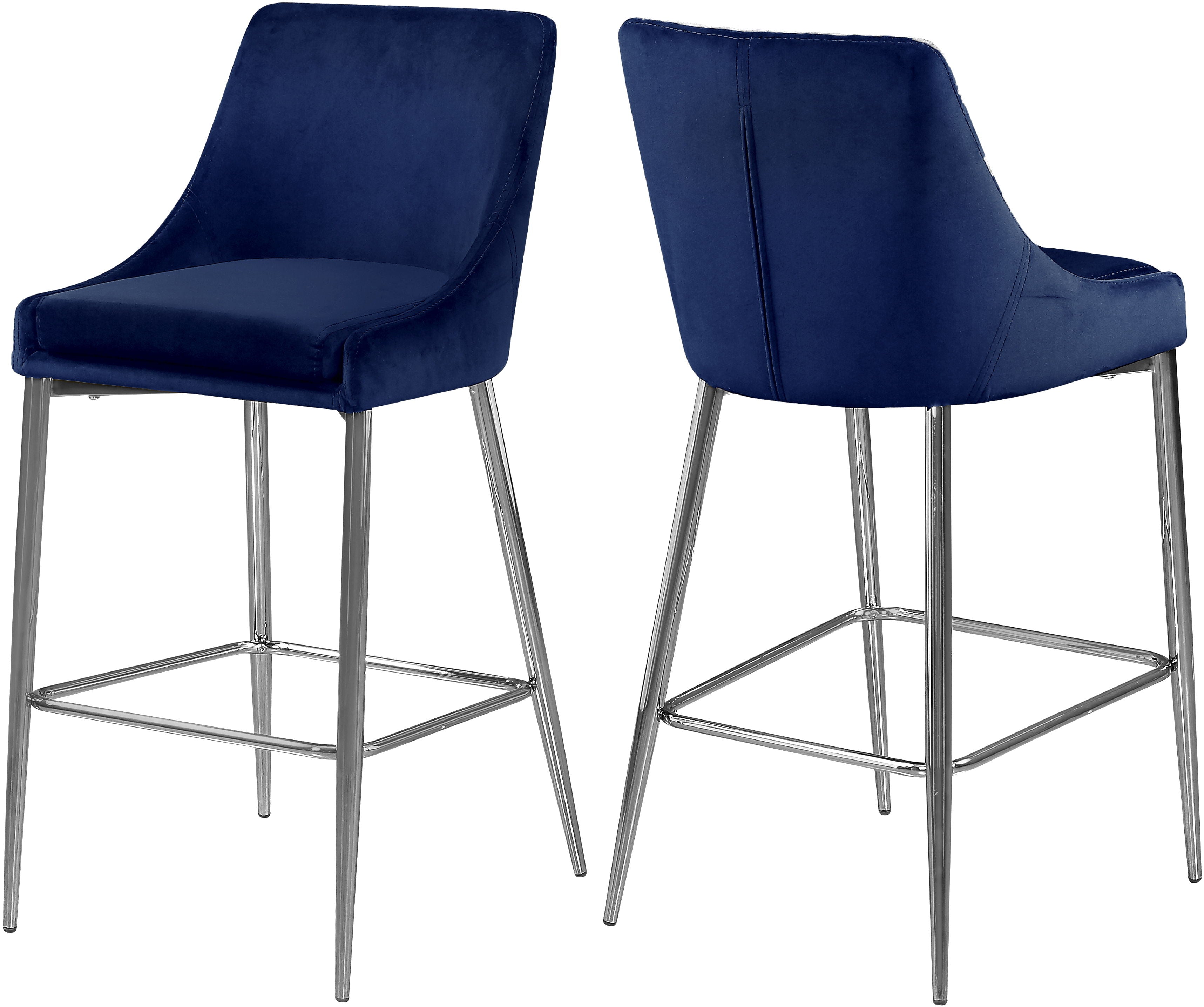 Karina - Stool with Chrome Legs (Set of 2) - Premium Stool Sets from Meridian Furniture - Just $600! Shop now at brett interiors