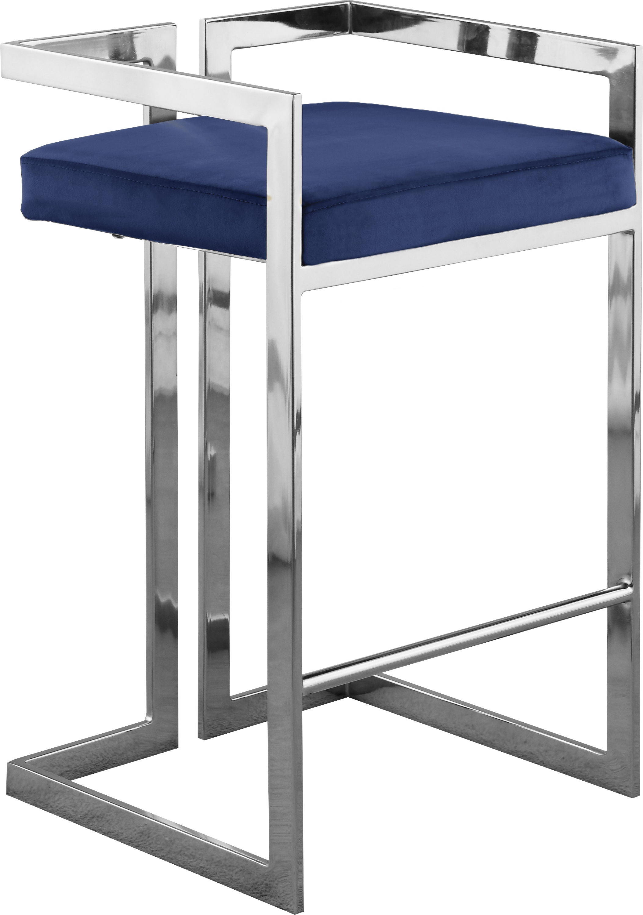 Ezra - Stool with Chrome Legs (Set of 2) - Premium Stool Sets from Meridian Furniture - Just $775! Shop now at brett interiors