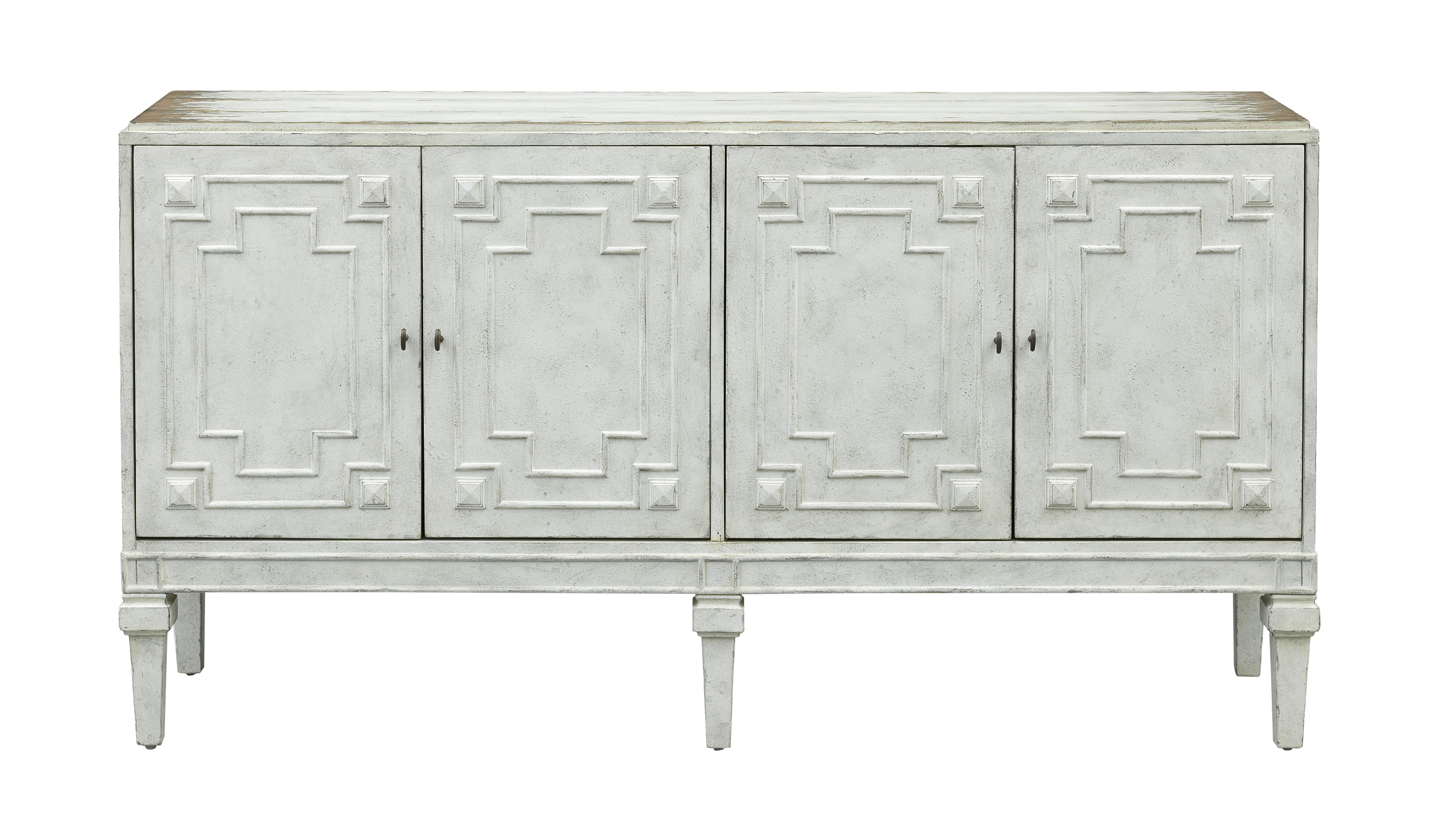 Yancy - Four Door Credenza - Standford White - Premium Credenzas from Coast2Coast Home - Just $4125! Shop now at brett interiors