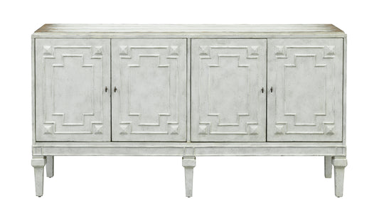 Yancy - Four Door Credenza - Standford White - Premium Credenzas from Coast2Coast Home - Just $4125! Shop now at brett interiors