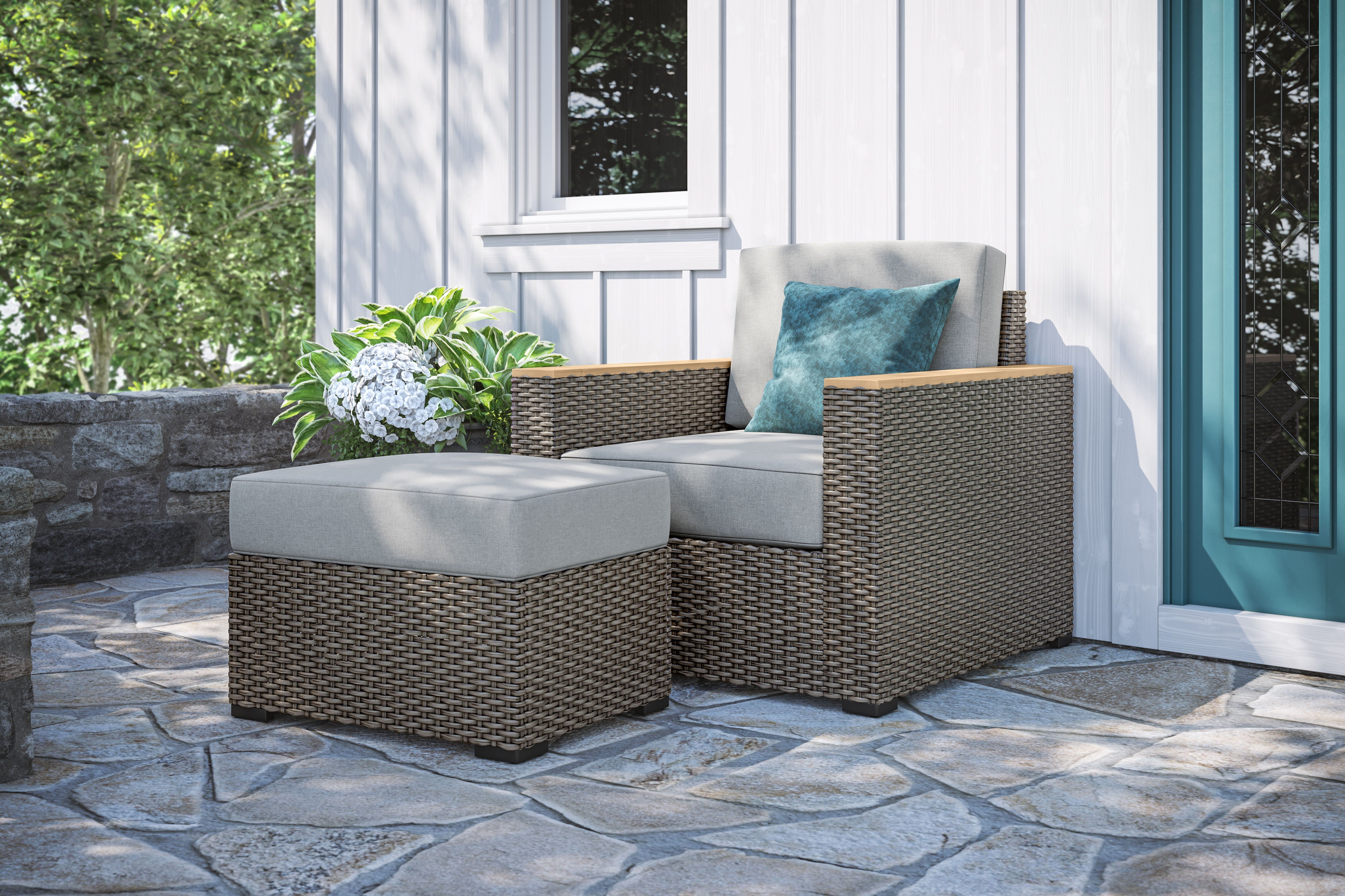 Boca Raton - Outdoor Ottoman - Premium Ottomans from Homestyles - Just $392.48! Shop now at brett interiors