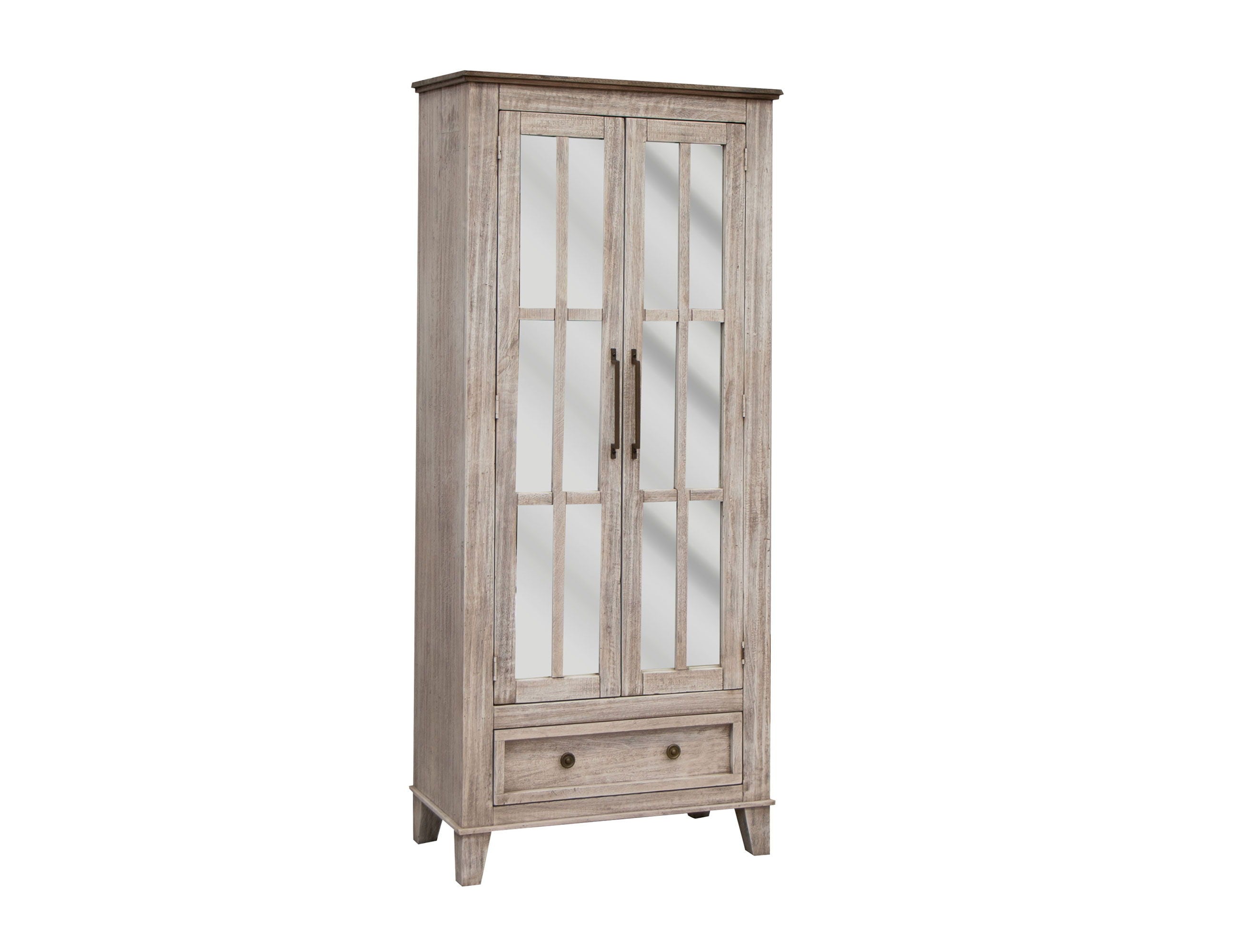 Sahara - Cabinet - Light Cream / Brown Caramel - Premium Accent Cabinets from International Furniture Direct - Just $997.50! Shop now at brett interiors