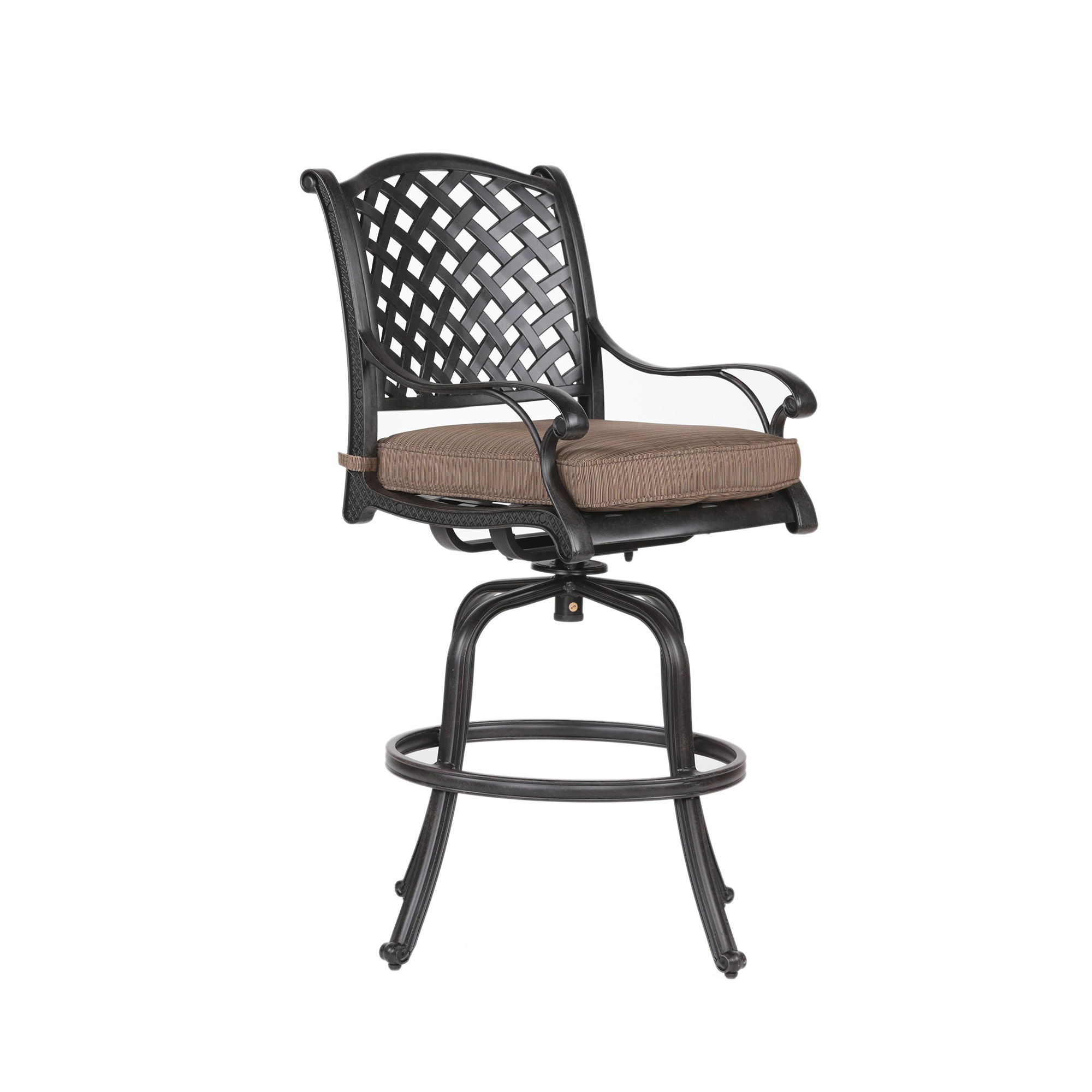 Patio Outdoor Aluminum Bar Stool With Cushion (Set of 2) - Premium Chair Sets from Gather Craft - Just $1080! Shop now at brett interiors